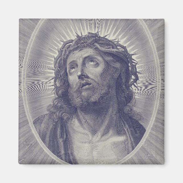 Aimant Le Saint Visage de Jésus avec Couronne d'Épines Ar (Devant)