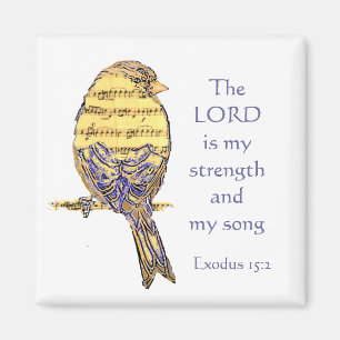 Aimant Le seigneur est ma musique d'oiseau d'écriture