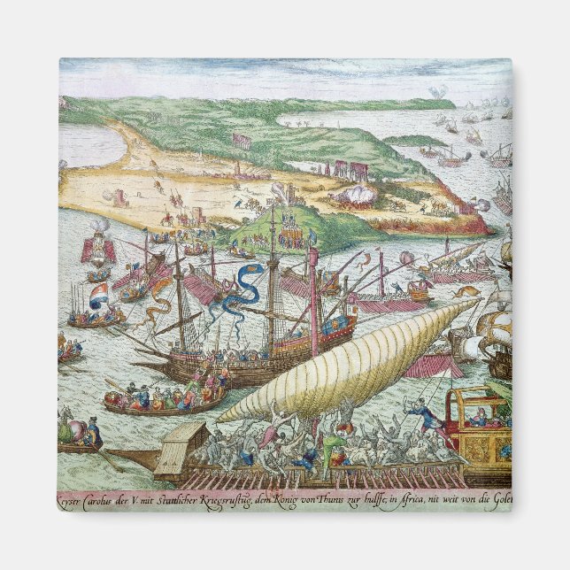 Aimant Le siège de Tunis ou La Goulette par Charles V (Devant)