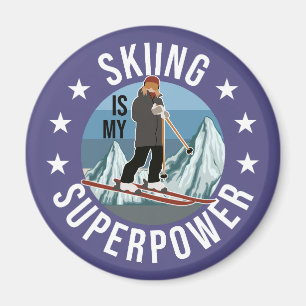 Aimant Le Ski Est Ma Superpuissance