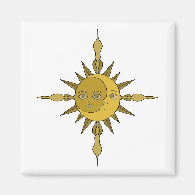 Aimant Le Soleil et la Lune (Devant)