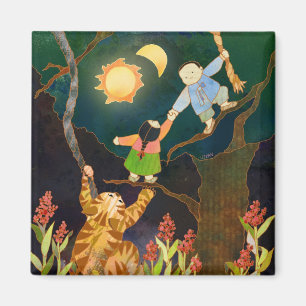 Aimant Le Soleil et la Lune : l'aimant du conte populaire