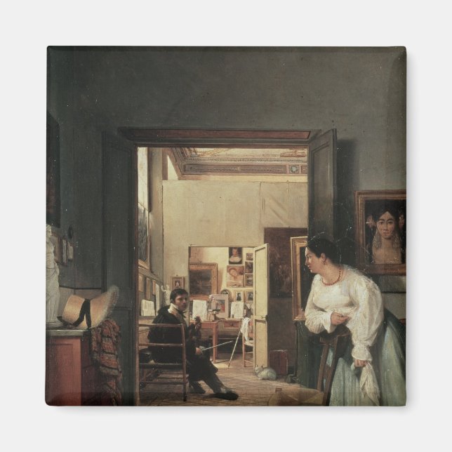 Aimant Le Studio des Ingres à Rome, 1818 (Devant)