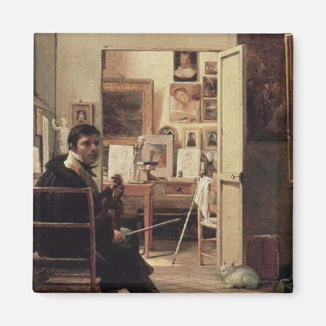 Aimant Le Studio des Ingres à Rome, 1818 (Devant)