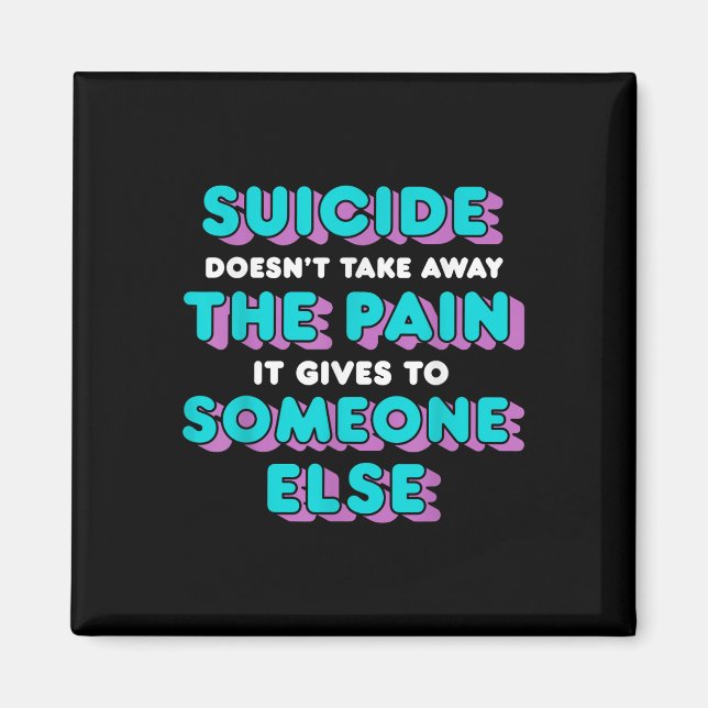 Aimant Le Suicide Ne Supprime Pas La Douleur Qu'Il Lui Do (Devant)
