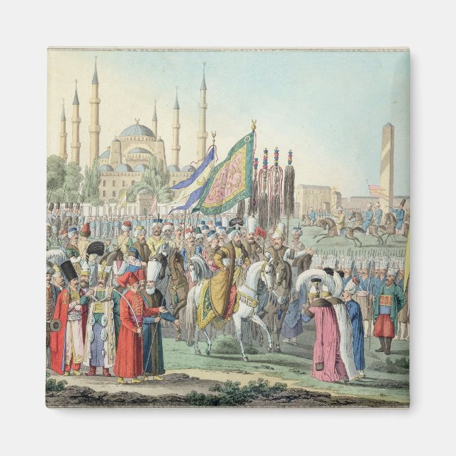 Aimant Le sultan turc révisant ses Janissaires (engr (Devant)