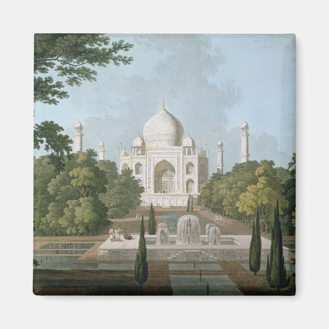 Aimant Le Taj Mahal, Agra, du jardin (Devant)
