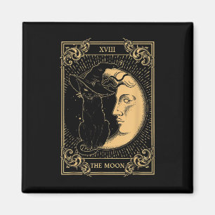 Aimant Le Tarot Lune Xvii Inspiré Chat Noir sorcier Casqu