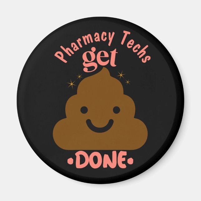 Aimant Le technicien en pharmacie de CPhT Emoji (Devant)