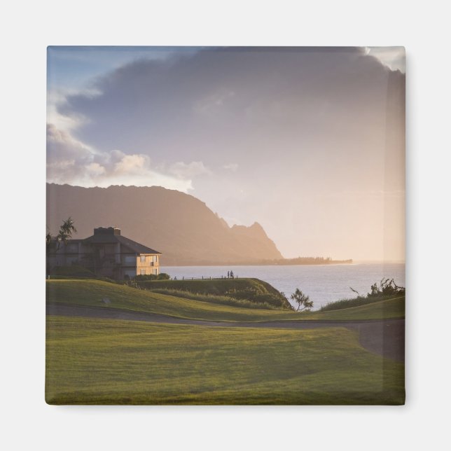 Aimant Le terrain de golf Makai à Princeville (Devant)