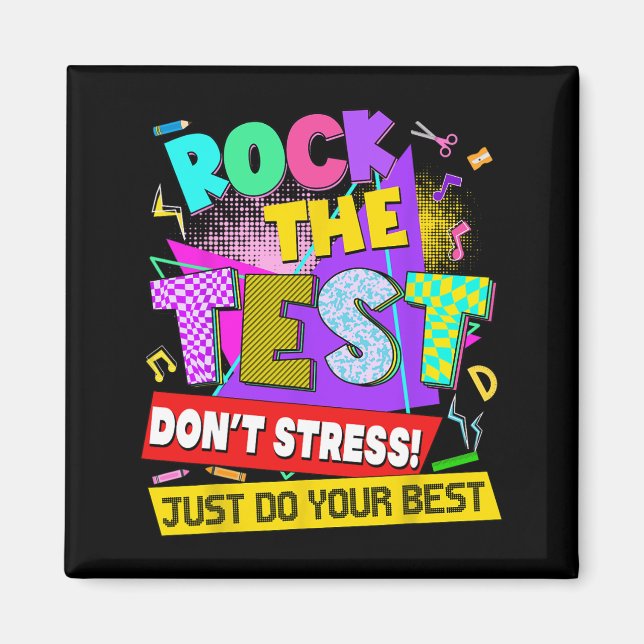 Aimant Le test de stress de jour Enseignants (Devant)