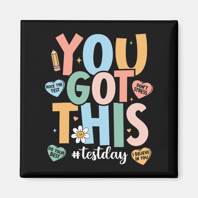 Aimant Le Test Motivational Test Day Enseignant Vous Avez (Devant)