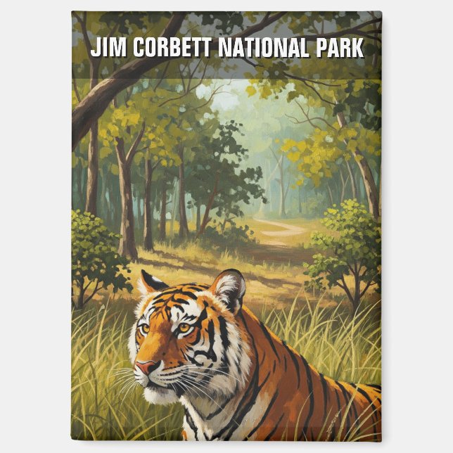 Aimant Le tigre dans le parc national Jim Corbett (Recto)