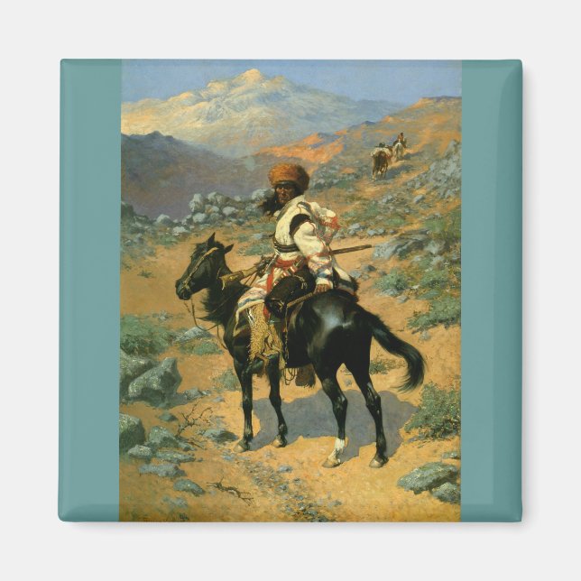 Aimant Le trappeur indien de Frederic Remington (1889) (Devant)