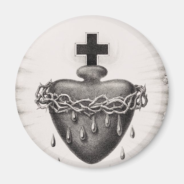 Aimant Le Très Saint Cœur de Jésus Symbole du Divin (Devant)