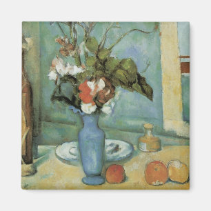 Aimant Le Vase Bleu (Fleurs et Fruits) par Paul Cezanne