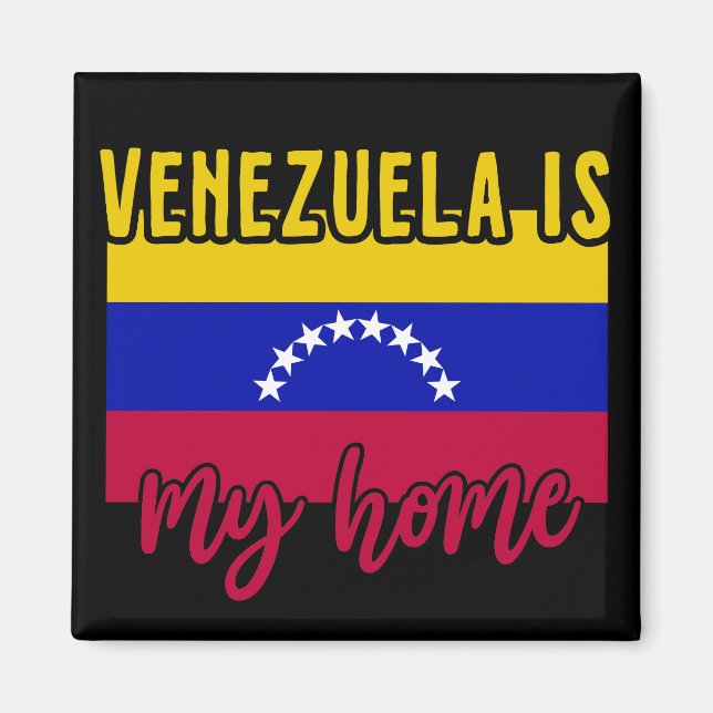 Aimant Le Venezuela est mon drapeau (Devant)