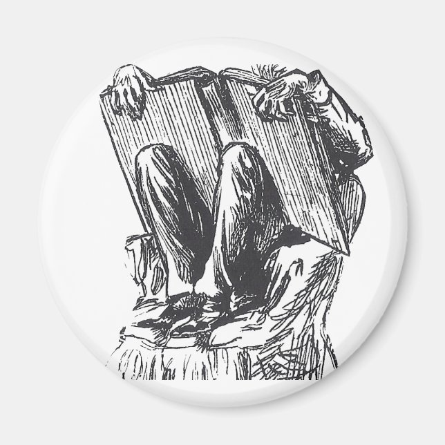 Aimant Le ver de livre (Devant)