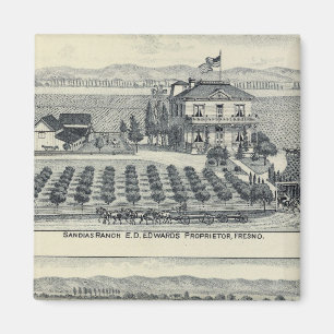 Aimant Le vignoble de Hedge Row, Fresno