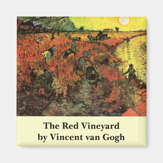 Aimant Le vignoble rouge par Vincent van Gogh (Devant)