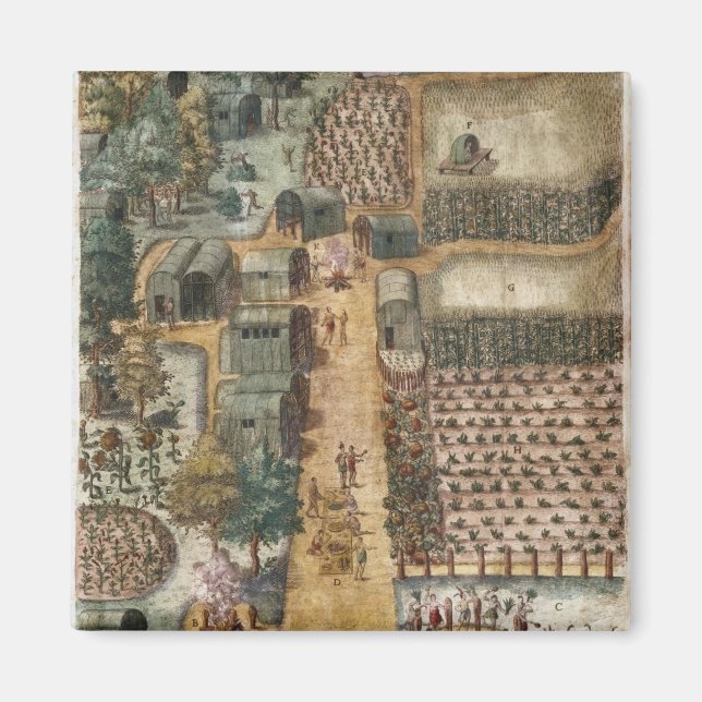Aimant Le village indien de Secoton, vers 1570-80 (Devant)