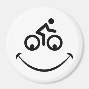 Aimant Le visage de la bicyclette. Race tour, vélo de cou