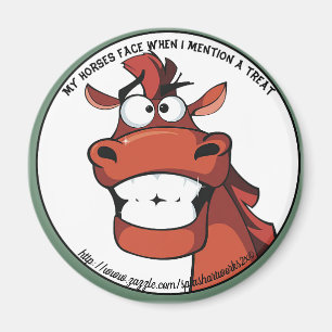 Aimant "Le visage de mon cheval quand je mentionne une fr