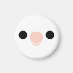 Aimant Le visage d'un coq blanc Clear Pied
