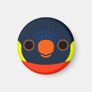 Aimant Le visage d'un lorikeet coucher de soleil