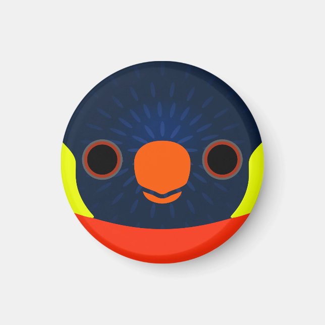 Aimant Le visage d'un lorikeet coucher de soleil (Devant)