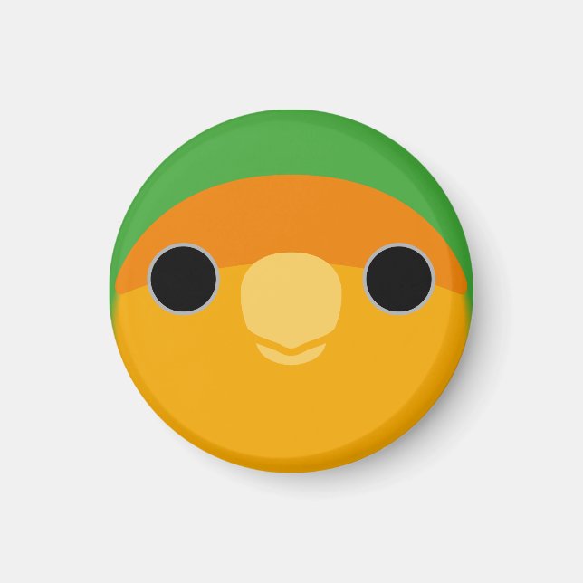 Aimant Le visage d'un lovebird à visage orange (Devant)