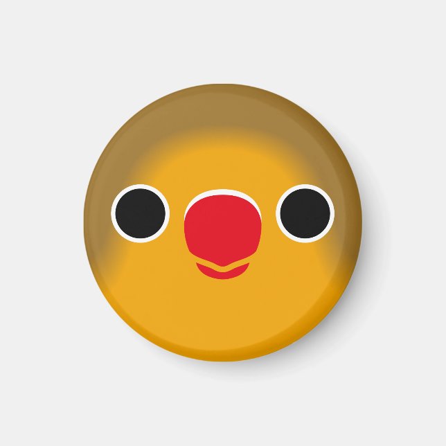 Aimant Le visage d'un oiseau de pêcheur (Devant)