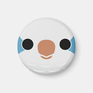 Aimant Le visage d'une perruque de moine bleue