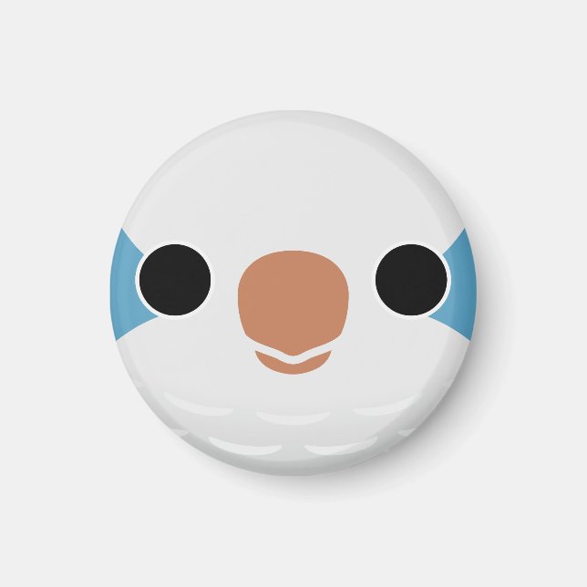 Aimant Le visage d'une perruque de moine bleue (Devant)