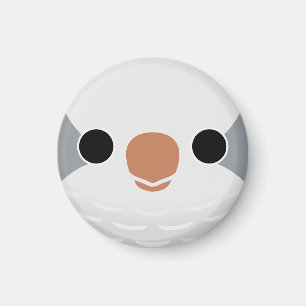 Aimant Le visage d'une perruque de moine gris
