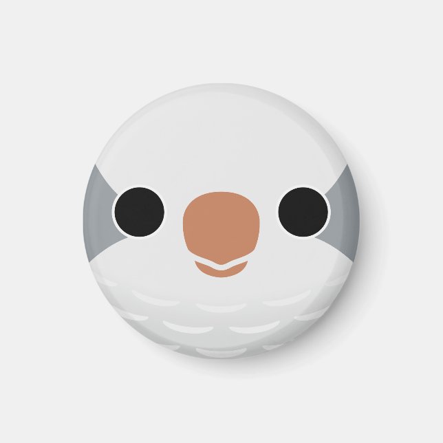 Aimant Le visage d'une perruque de moine gris (Devant)