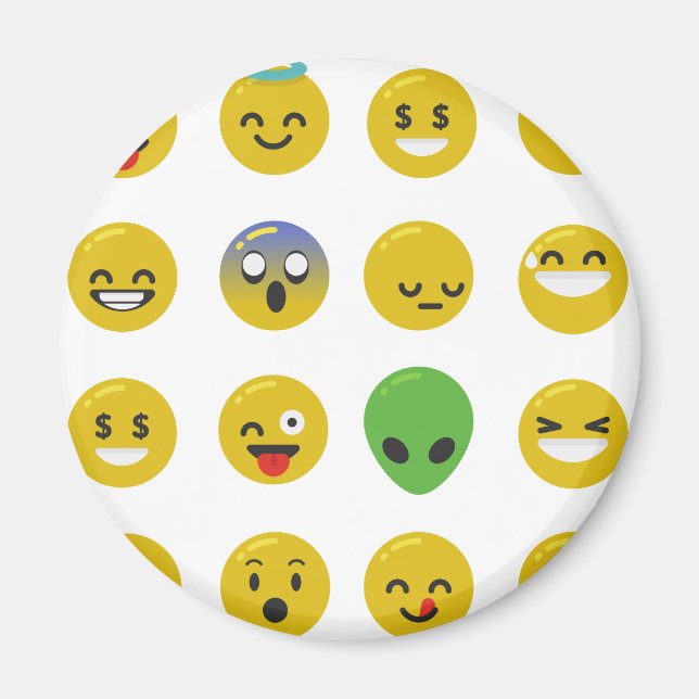 Aimant Le visage heureux d'Emoji (Devant)