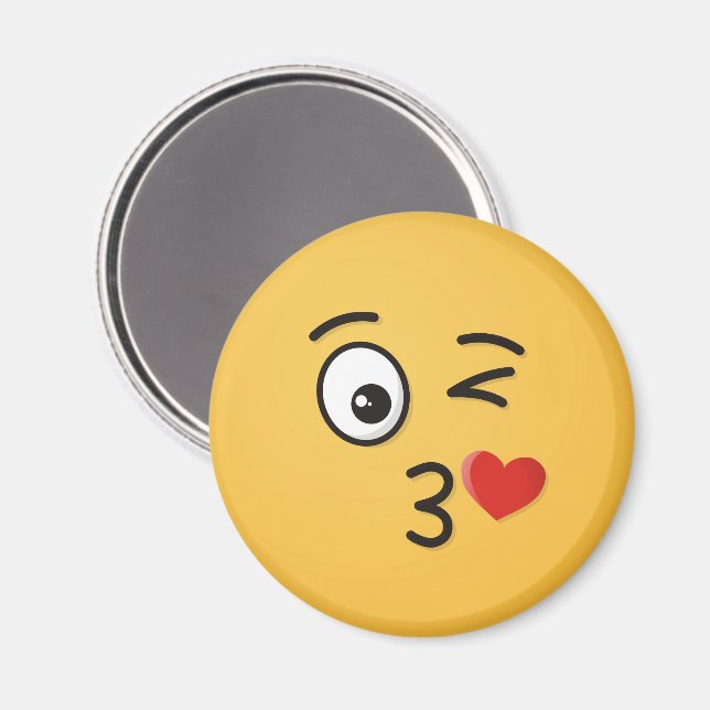 Aimant Le visage Jetant un baiser (Recto/Verso)