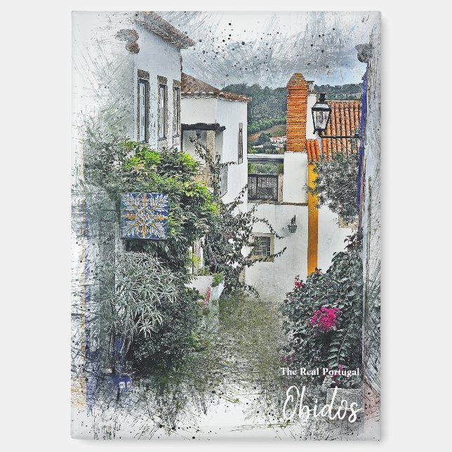 Aimant Le vrai Portugal - Obidos (Recto)