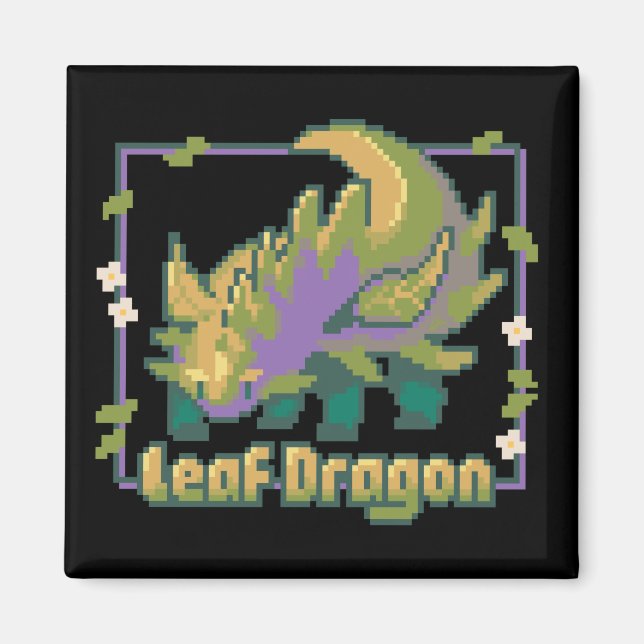 Aimant Leaf Dragon, pixel art (Devant)