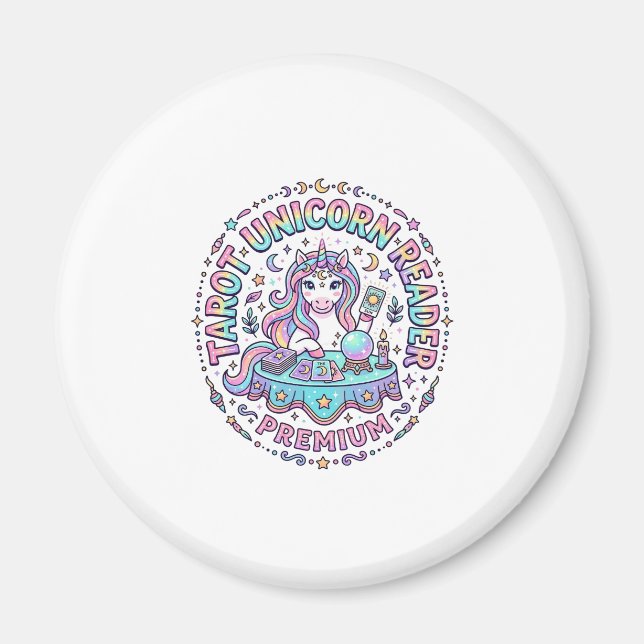 Aimant Lecteur de Tarot Licorne Premium Impression Drôle  (Devant)
