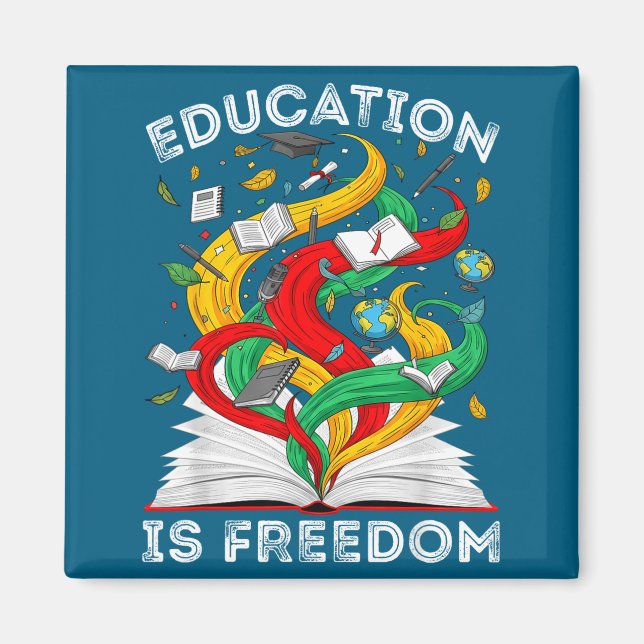 Aimant L'éducation à l'histoire des Noirs est liberté ens (Devant)