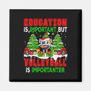Aimant L'Éducation Est Importante Le Volley-ball Est Impo