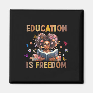 Aimant L'éducation est la liberté Livres de filles noires
