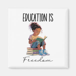 Aimant L'éducation est la liberté Professeur noir Livres
