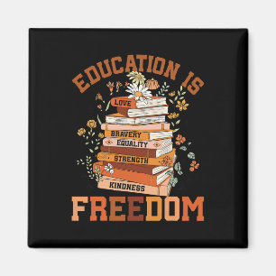 Aimant L'éducation est liberté Livres d'enseignants noirs