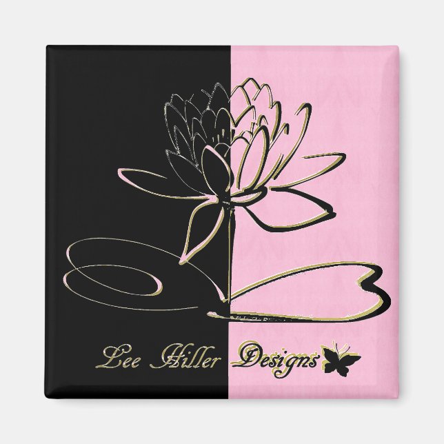 Aimant Lee Hiller Conçoit des Accents Noir Rose Or (Devant)