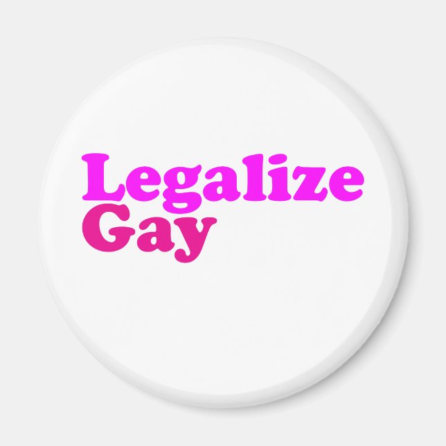 Aimant légaliser gay rose magenta (Devant)
