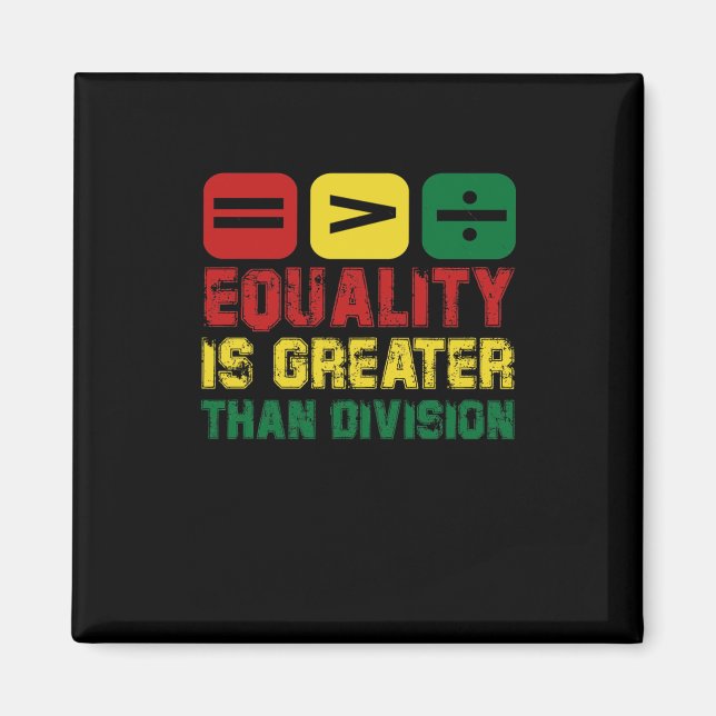 Aimant L'Égalité Est Plus Grande Que La Division - Faites (Devant)