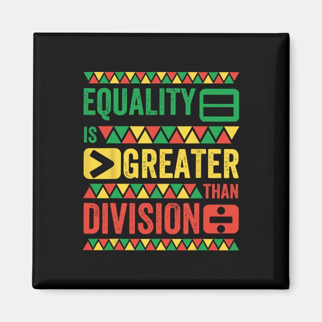 Aimant L'égalité est plus grande que la division Math Bla (Devant)